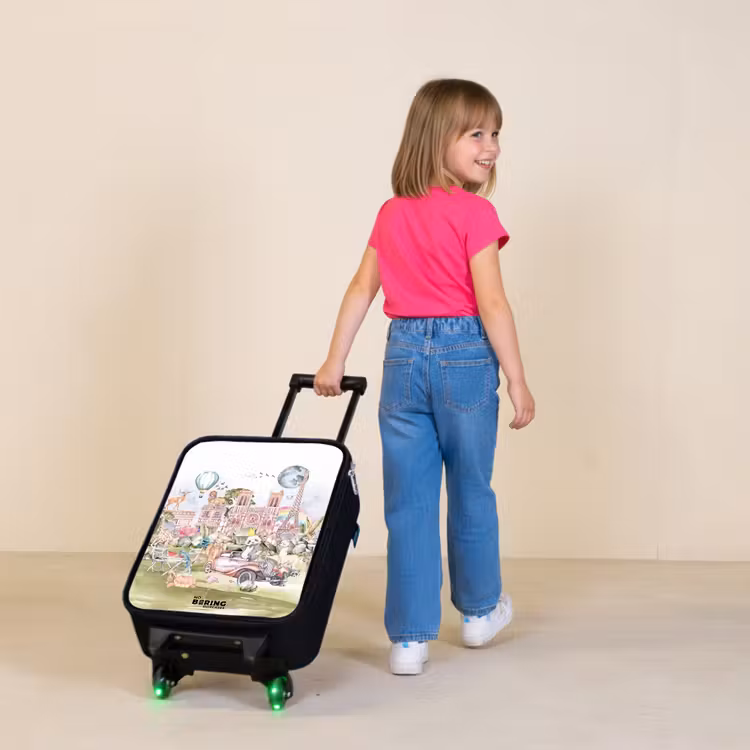 Dierlijke fantasiestad Kinderkoffer - Zwart klein -sfeer1