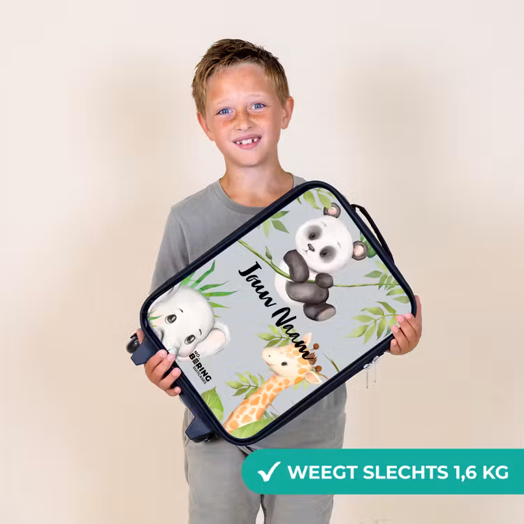 Diertjes in de jungle Kinderkoffer - Zwart klein -sfeer4_NL
