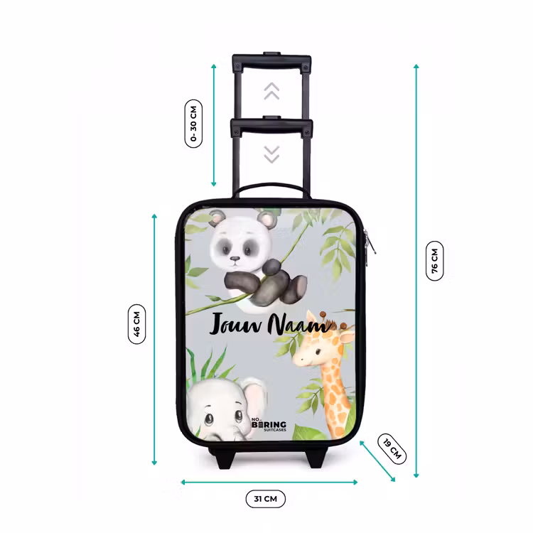 Diertjes in de jungle Kinderkoffer - Zwart klein -productfoto_formaten