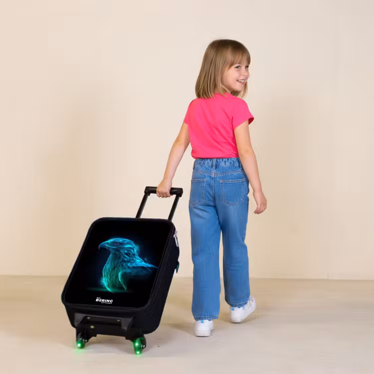 Digitale adelaar in profiel Kinderkoffer - Zwart klein -sfeer1