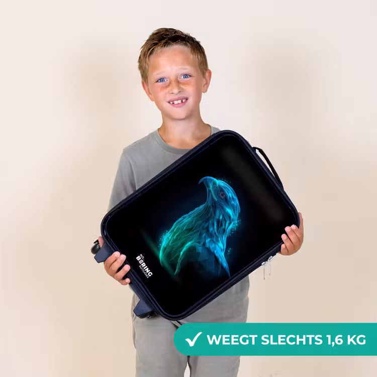 Digitale adelaar in profiel Kinderkoffer - Zwart klein -sfeer4_NL