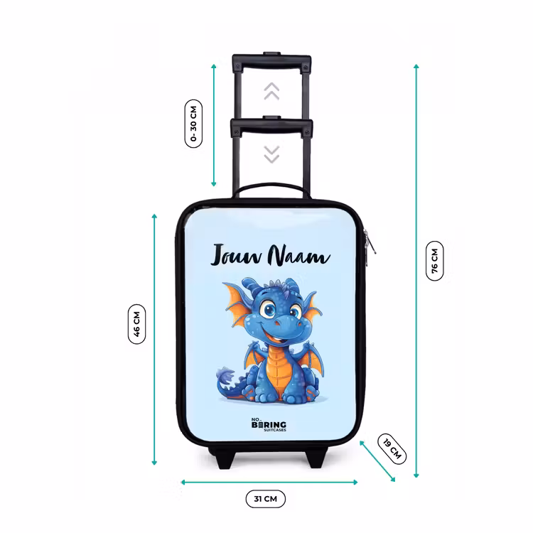 Dinky draakje Kinderkoffer - Zwart klein -productfoto_formaten