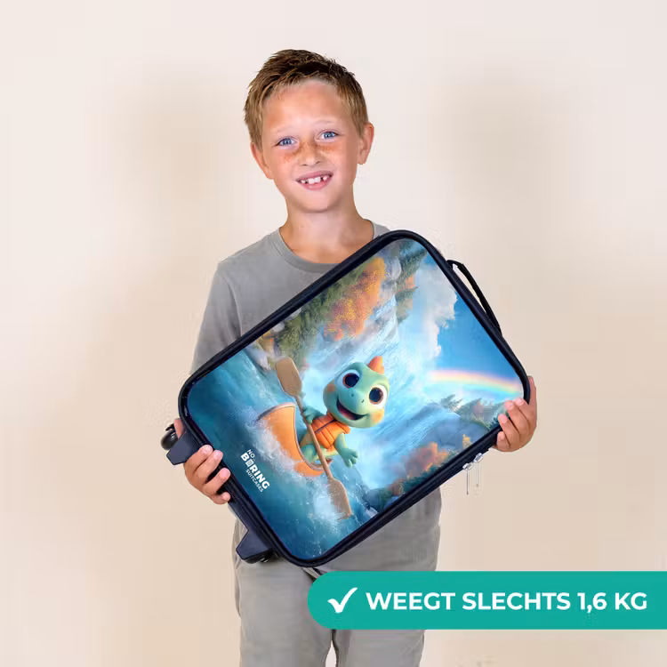 Dino - Natuur - Waterval Kinderkoffer - Zwart klein -sfeer4_NL