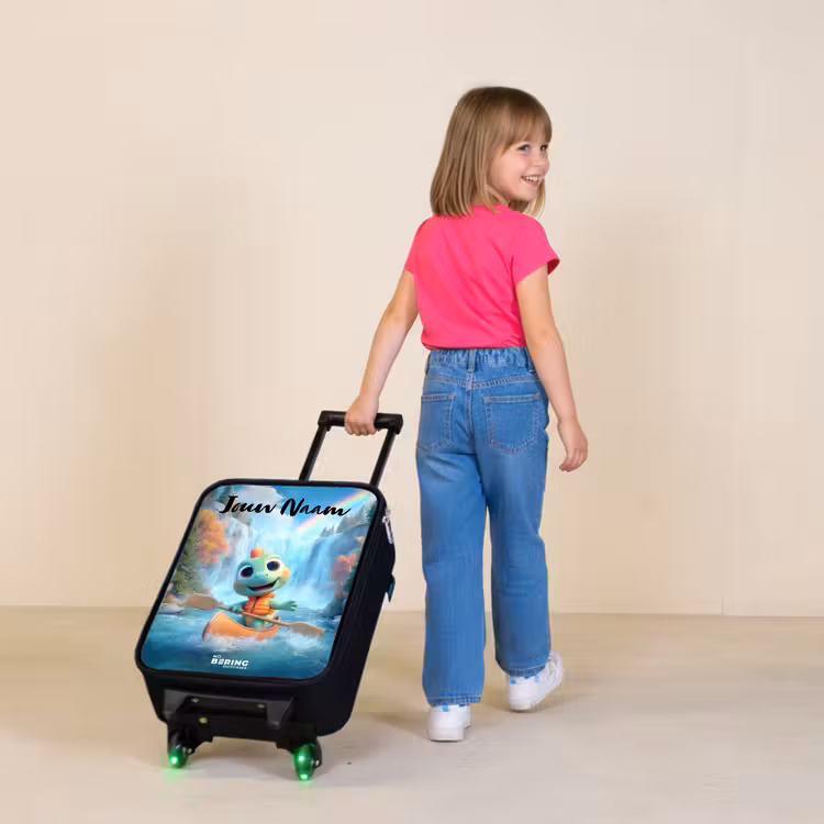 Dino - Natuur - Waterval Kinderkoffer - Zwart klein -sfeer1