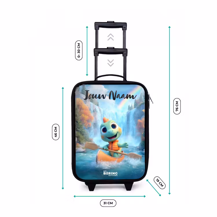 Dino - Natuur - Waterval Kinderkoffer - Zwart klein -productfoto_formaten
