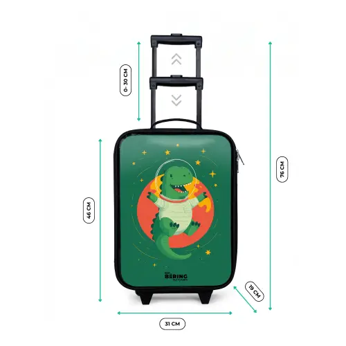 Dino - Planeet - Sterren - Groen Kinderkoffer - Zwart klein -productfoto_formaten