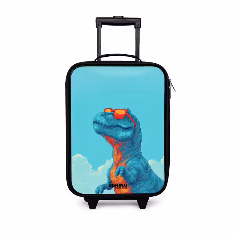 Dino - Zonnebril - Blauw Kinderkoffer - Zwart klein -3d