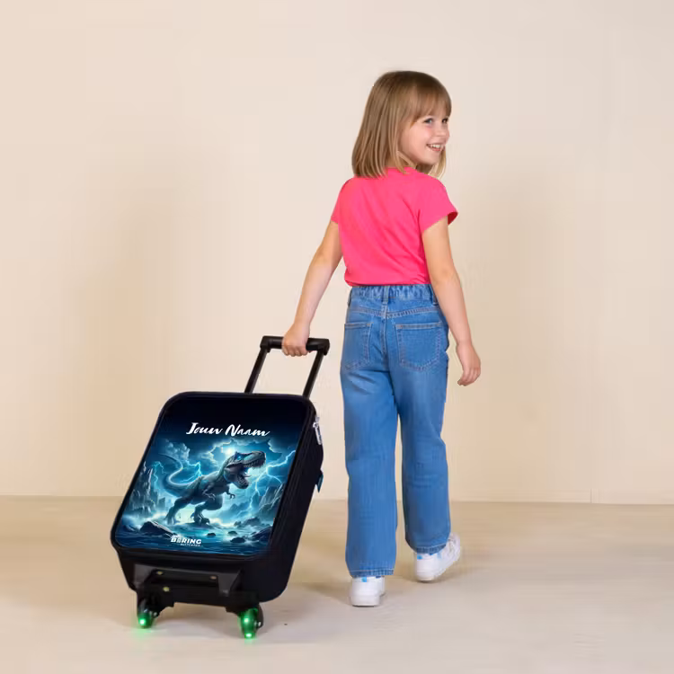 Donderslagdino Kinderkoffer - Zwart klein -sfeer1