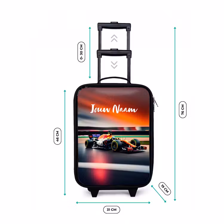 Furious F1 Kinderkoffer - Zwart klein -productfoto_formaten