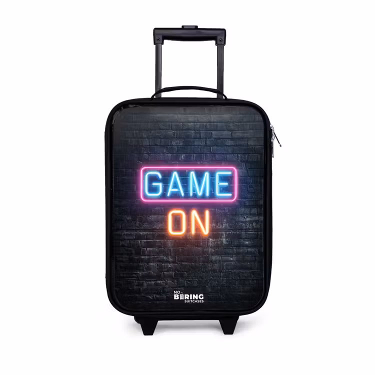 Game - Letters - Neon Kinderkoffer - Zwart klein -3d