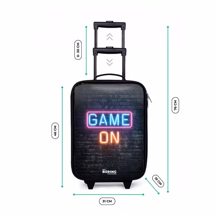 Game - Letters - Neon Kinderkoffer - Zwart klein -productfoto_formaten