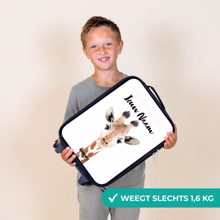 Gerrie Giraffe Kinderkoffer - Zwart klein -sfeer4_NL