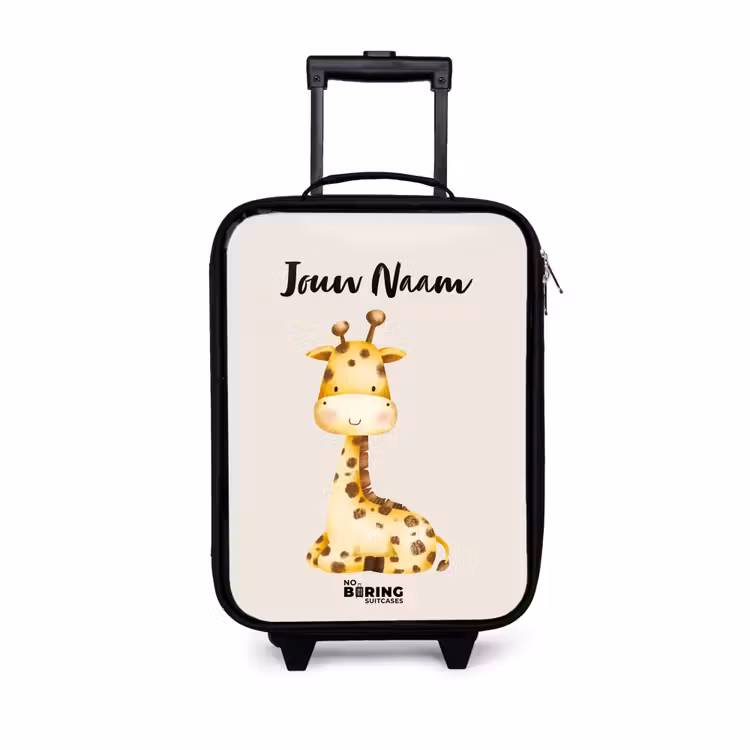 Gigi Giraffe Kinderkoffer - Zwart klein -3d
