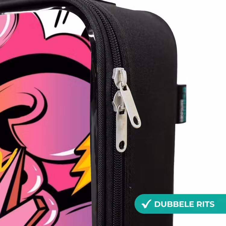 Girly graffiti Kinderkoffer - Zwart klein -rits_NL