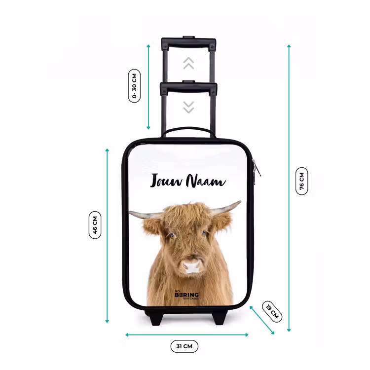 Halbe Hooglander Kinderkoffer - Zwart klein -productfoto_formaten