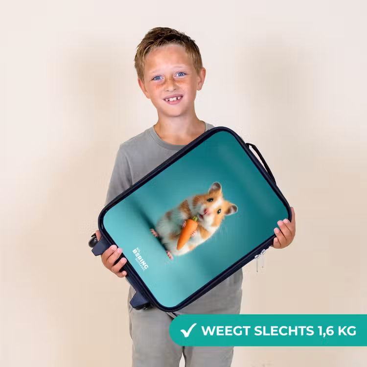 Hamster - Wortel - Dier Kinderkoffer - Zwart klein -sfeer4_NL