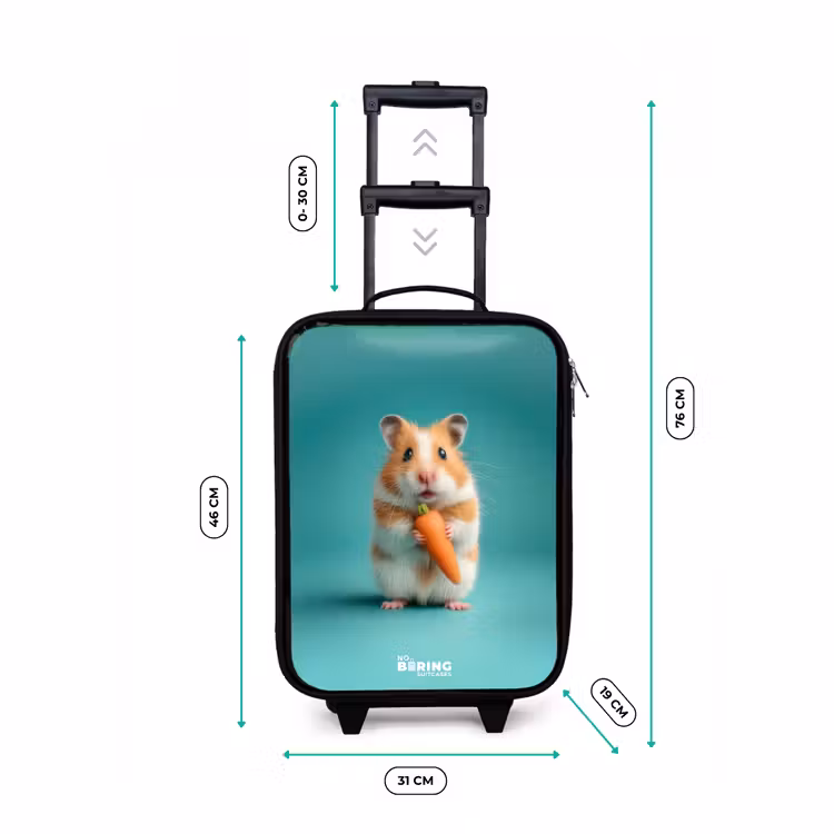 Hamster - Wortel - Dier Kinderkoffer - Zwart klein -productfoto_formaten