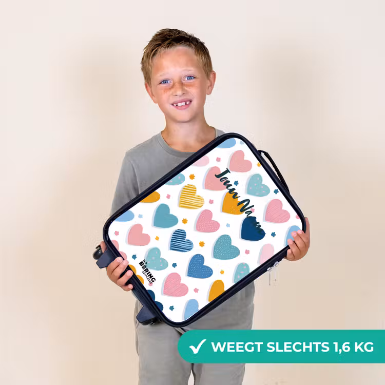 Hartenpatroon Kinderkoffer - Zwart klein -sfeer4_NL