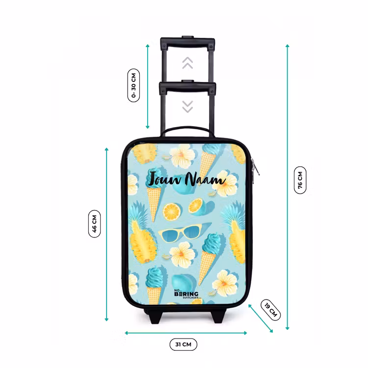 Ibiza icecream Kinderkoffer - Zwart klein -productfoto_formaten