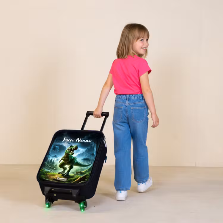 Junglosaurus Kinderkoffer - Zwart klein -sfeer1