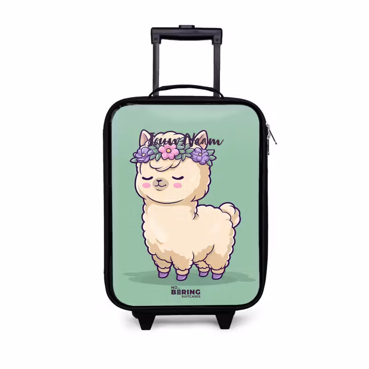 Kawai - Alpaca - Groen Kinderkoffer - Zwart klein -3d