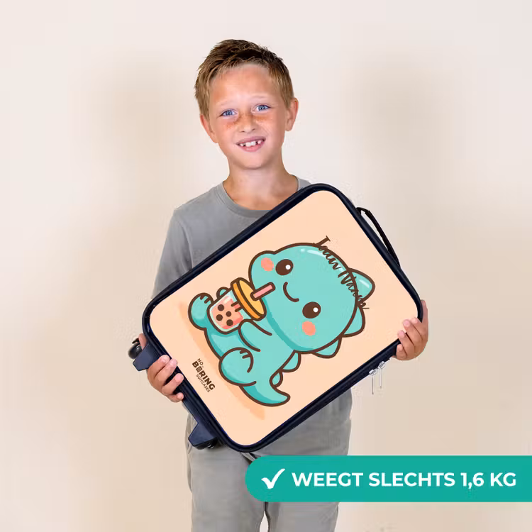 Kawai - Dino - Bubbletea Kinderkoffer - Zwart klein -sfeer4_NL