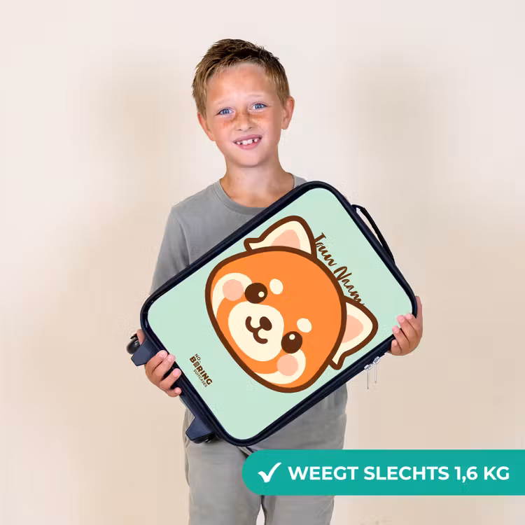 Kawai - Rode panda - Groen Kinderkoffer - Zwart klein -sfeer4_NL