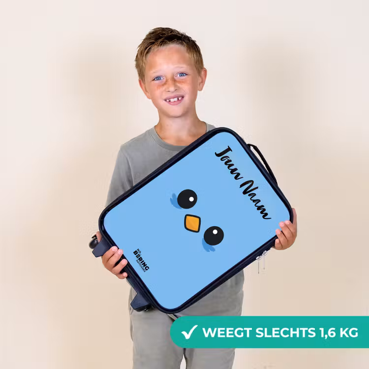 Kawai - Vogel - Blauw Kinderkoffer - Zwart klein -sfeer4_NL
