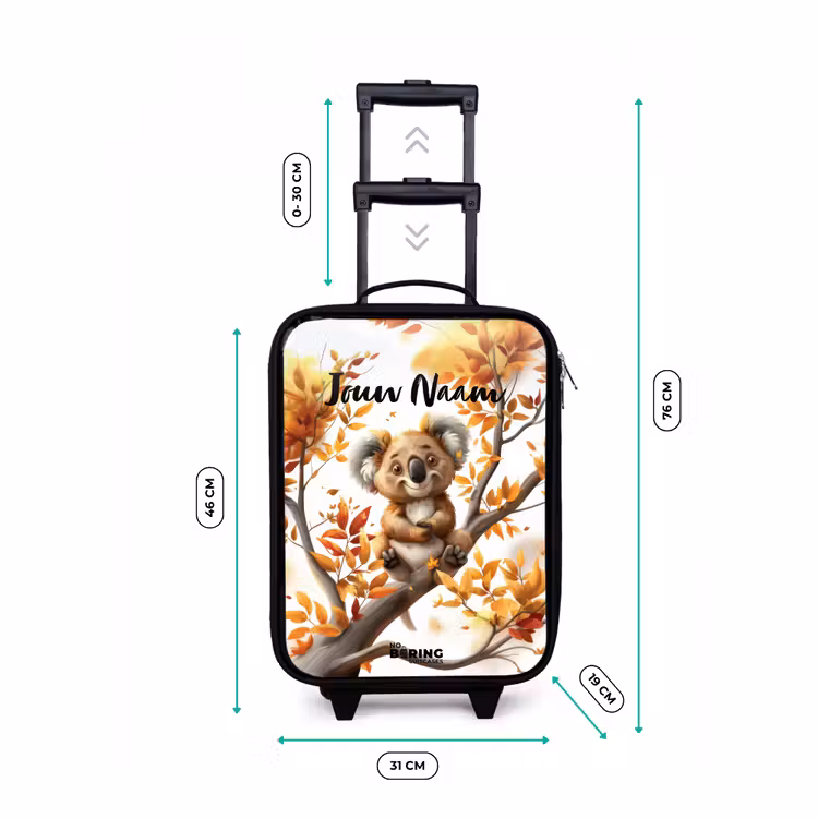 Kenny koala Kinderkoffer - Zwart klein -productfoto_formaten