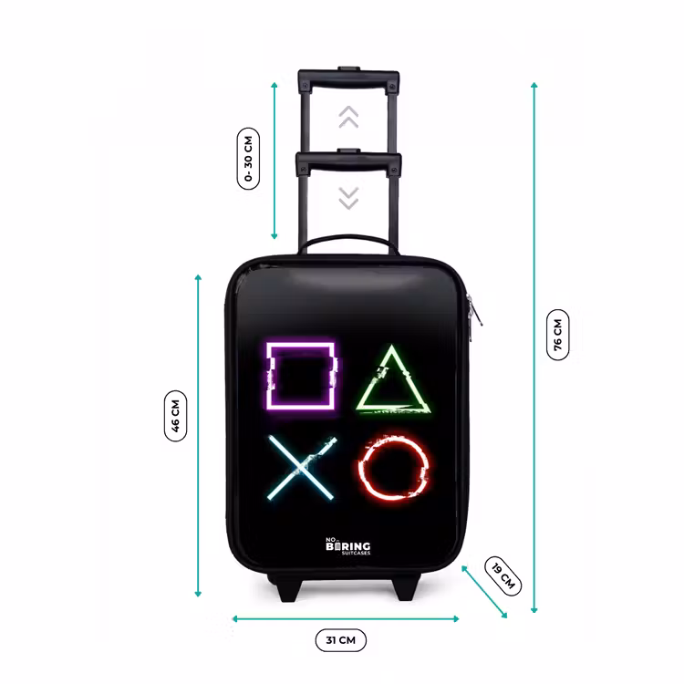 Knoppen van een gameconsole Kinderkoffer - Zwart klein -productfoto_formaten