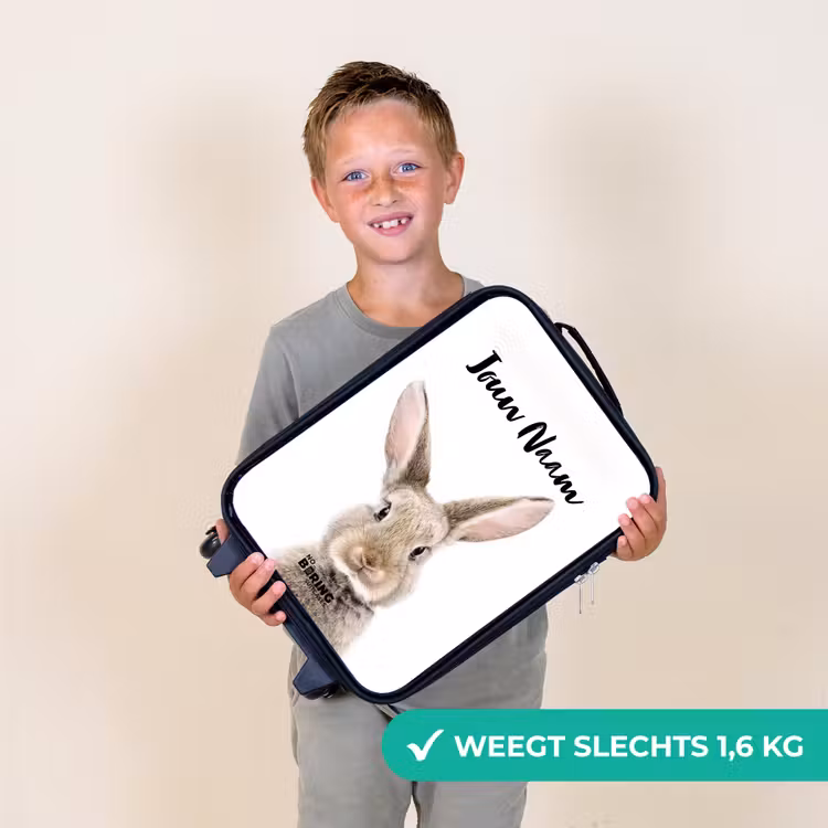 Koen Konijn Kinderkoffer - Zwart klein -sfeer4_NL