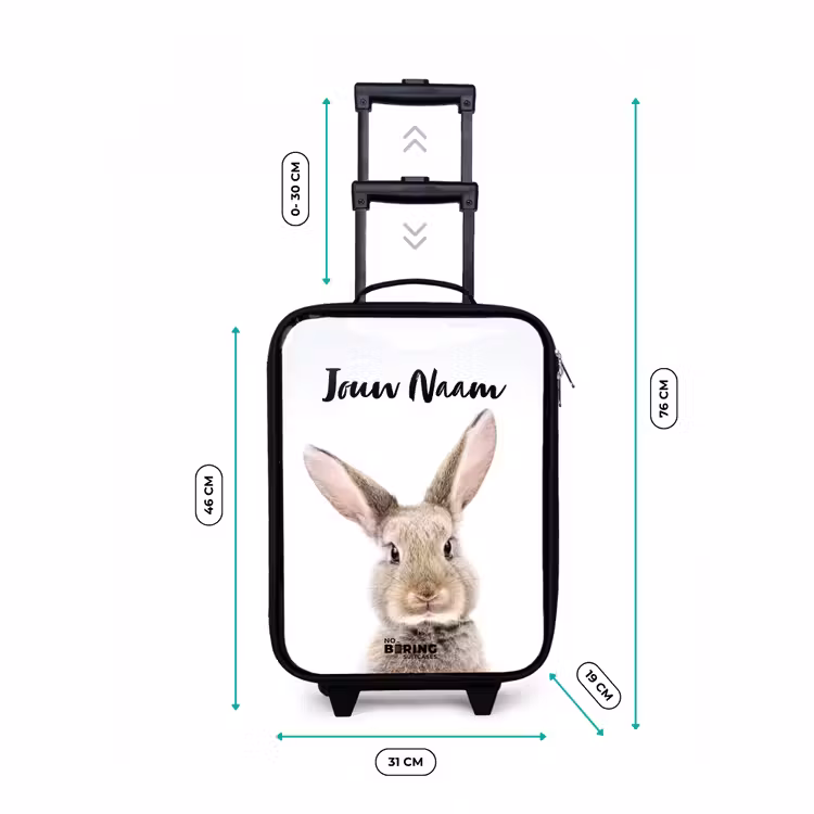 Koen Konijn Kinderkoffer - Zwart klein -productfoto_formaten