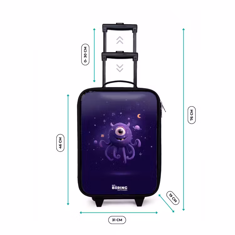 Kosmisch tentakelmonster Kinderkoffer - Zwart klein -productfoto_formaten