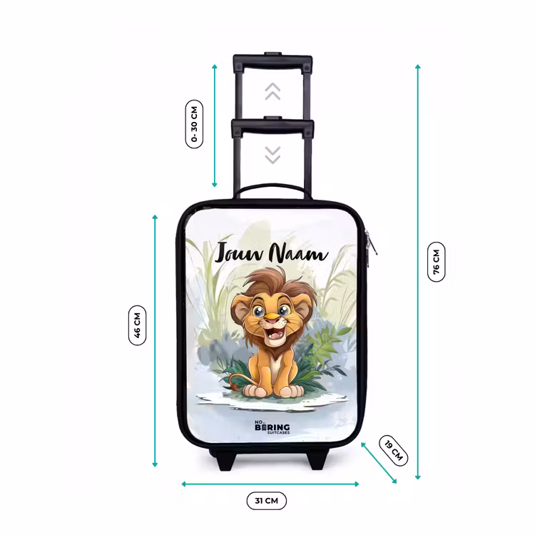 Lenny leeuwtje Kinderkoffer - Zwart klein -productfoto_formaten
