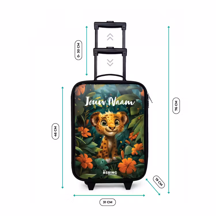 Liam luipaardje Kinderkoffer - Zwart klein -productfoto_formaten
