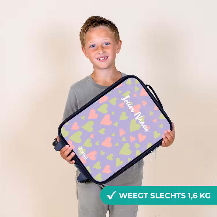 Lovely lila Kinderkoffer - Zwart klein -sfeer4_NL