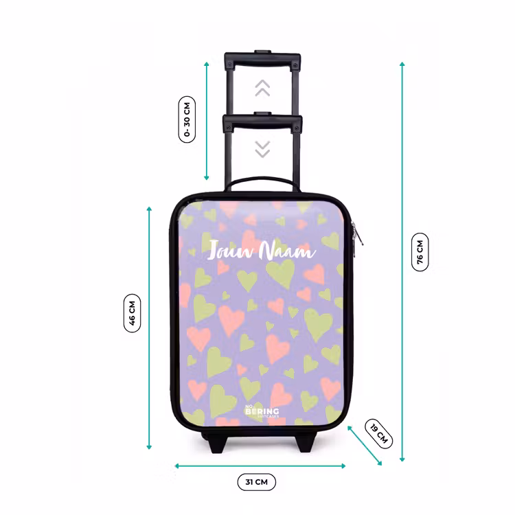 Lovely lila Kinderkoffer - Zwart klein -productfoto_formaten