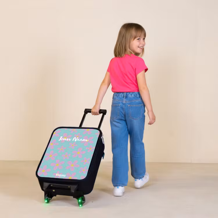 Madeliefjesmania mint Kinderkoffer - Zwart klein -sfeer1
