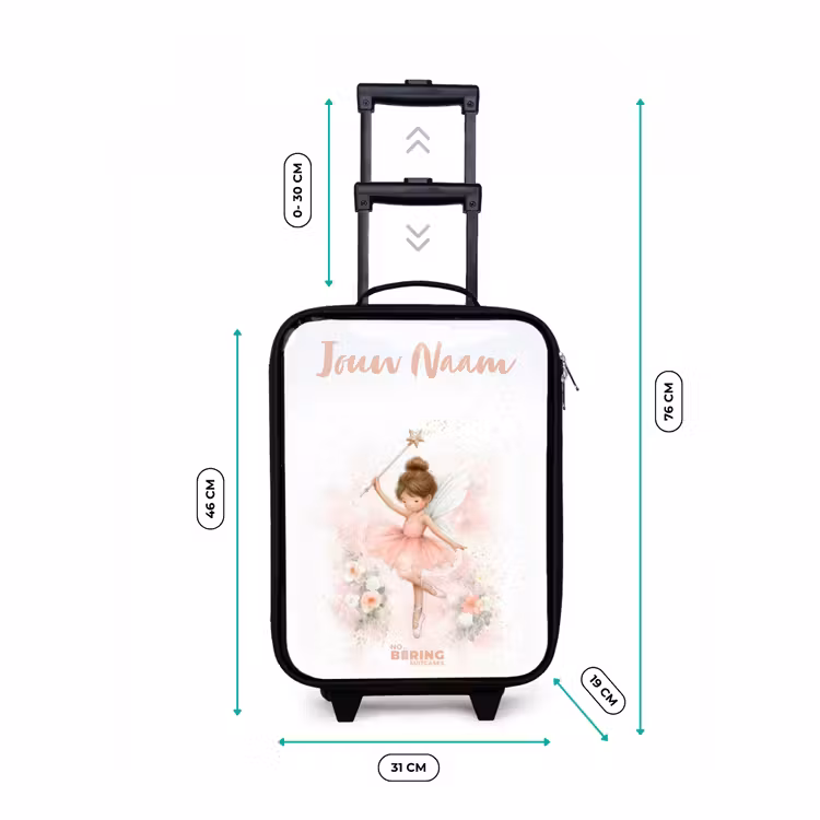 Ballerina fee in roze Kinderkoffer - Zwart klein -productfoto_formaten