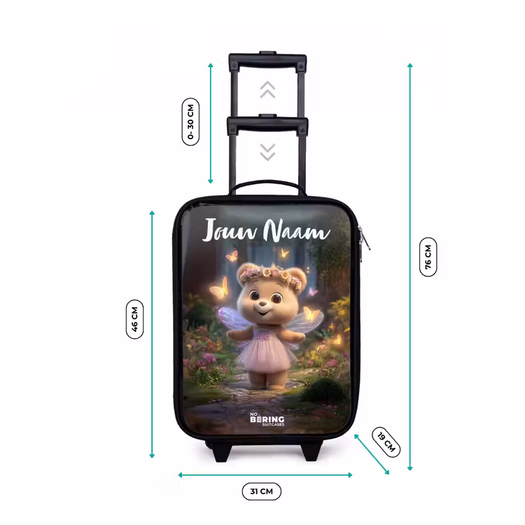 Beer - Vlinders - Bos - Fairy Kinderkoffer - Zwart klein -productfoto_formaten
