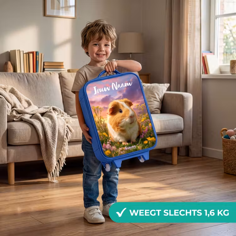 Cavia - Natuur - Dier Kinderkoffer - Blauw klein -sfeer2_NL