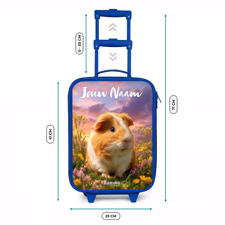 Cavia - Natuur - Dier Kinderkoffer - Blauw klein -productfoto_formaten