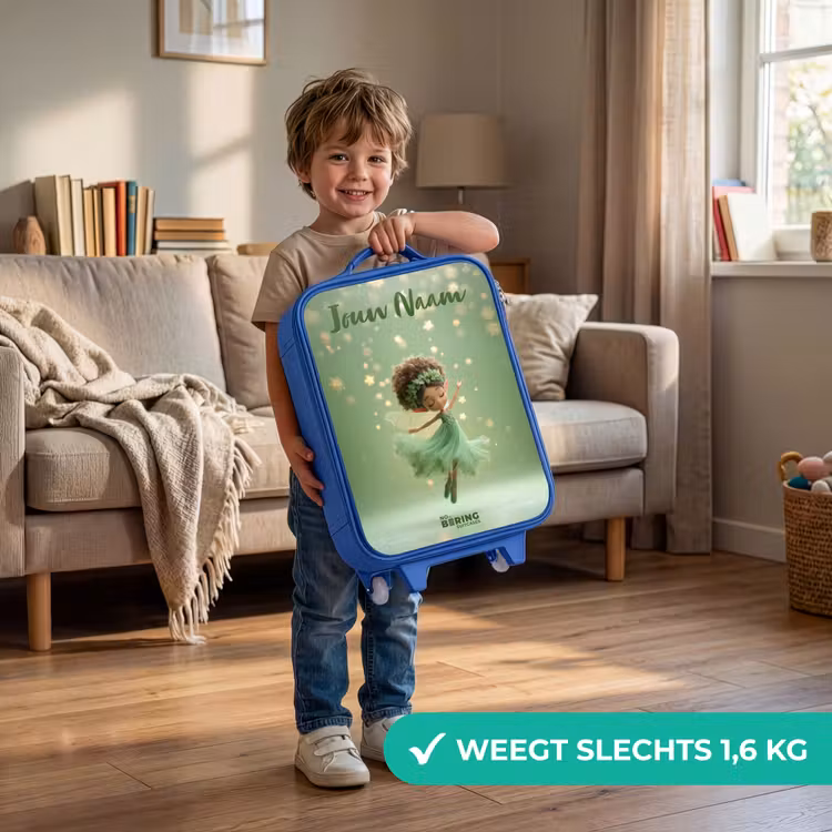 Dansende fee in groen licht Kinderkoffer - Blauw klein -sfeer2_NL