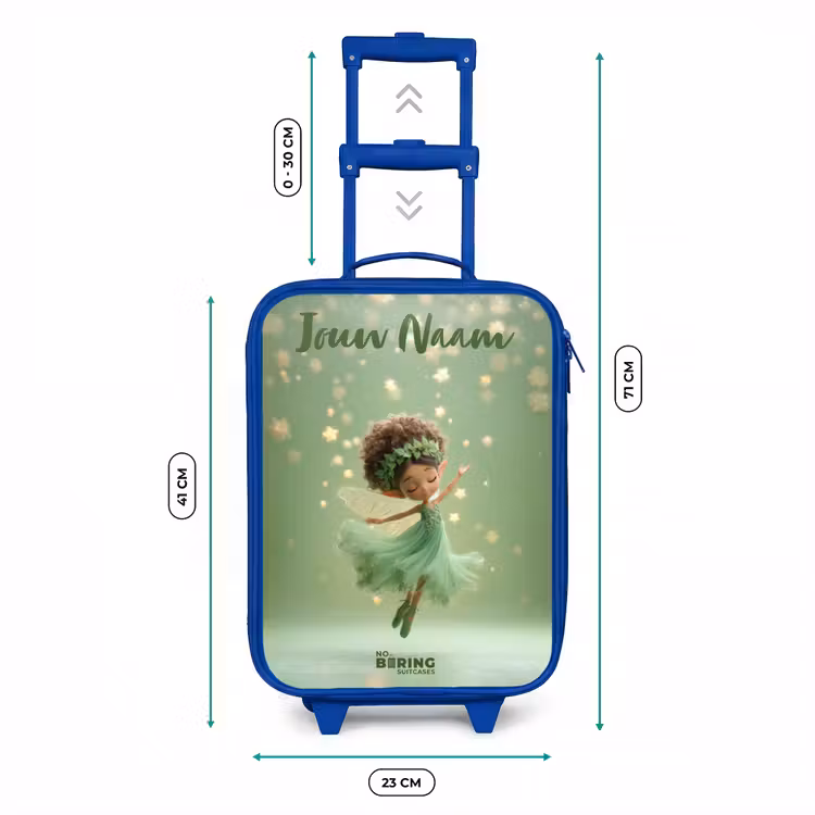 Dansende fee in groen licht Kinderkoffer - Blauw klein -productfoto_formaten