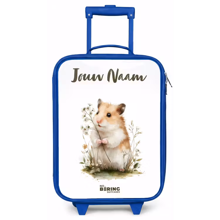 Dier - Natuur - Hamster Kinderkoffer - Blauw klein -zz3dotto