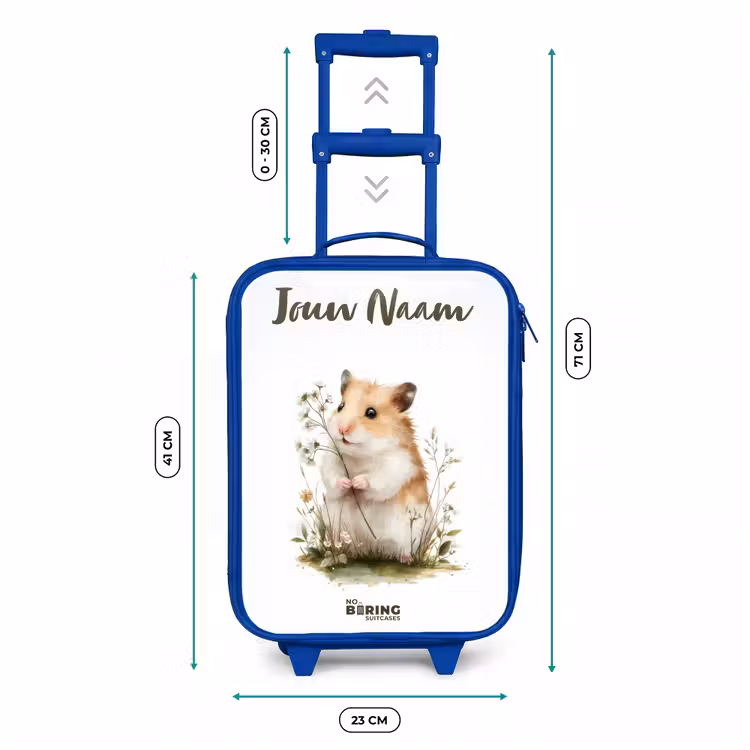 Dier - Natuur - Hamster Kinderkoffer - Blauw klein -productfoto_formaten