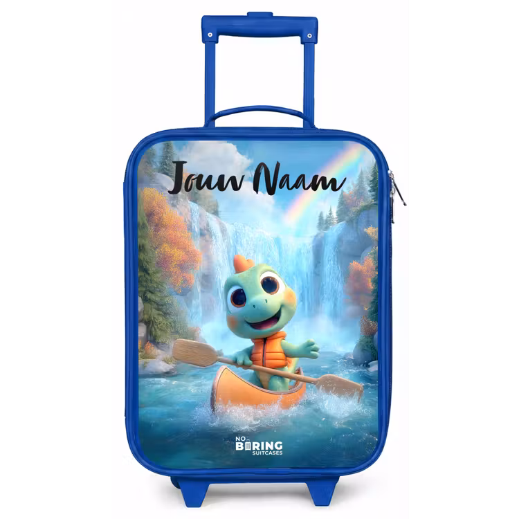 Dino - Natuur - Waterval Kinderkoffer - Blauw klein -zz3dotto