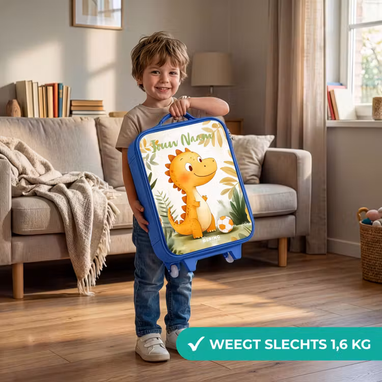 Dino - Voetbal - Oranje Kinderkoffer - Blauw klein -sfeer2_NL
