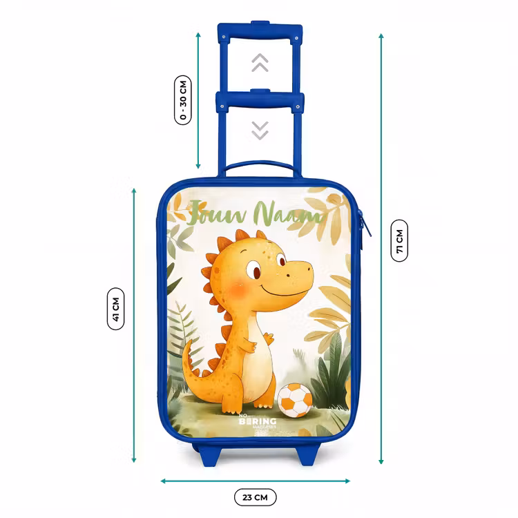 Dino - Voetbal - Oranje Kinderkoffer - Blauw klein -productfoto_formaten