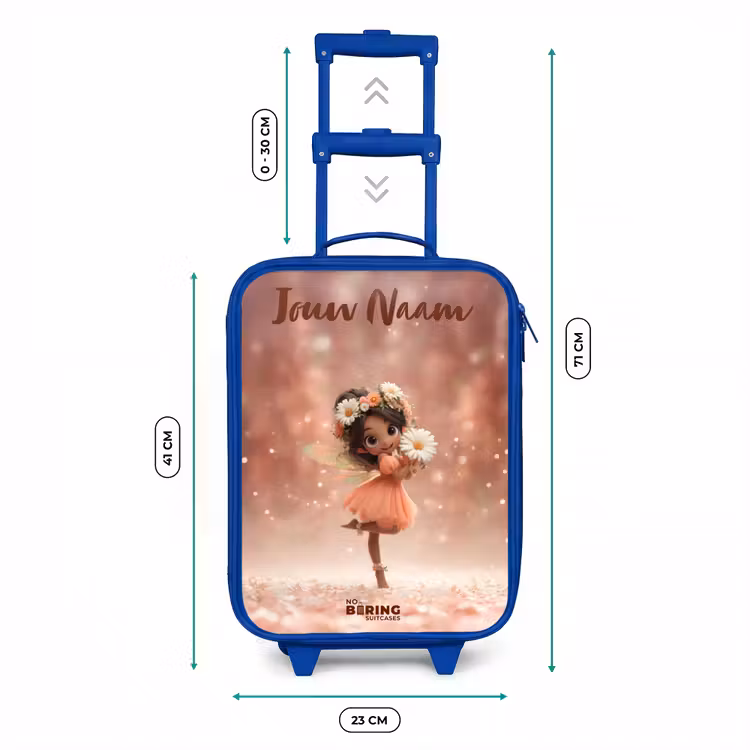 Fee met madeliefjes Kinderkoffer - Blauw klein -productfoto_formaten